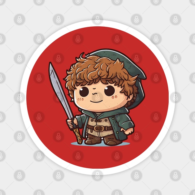 cute samwise gamgee Magnet by FerdyStoreshop